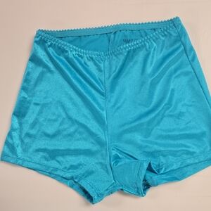 vassarette Turquoise Satin-Look Boyshort Panties